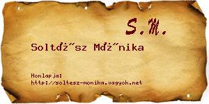 Soltész Mónika névjegykártya