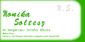 monika soltesz business card