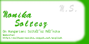 monika soltesz business card